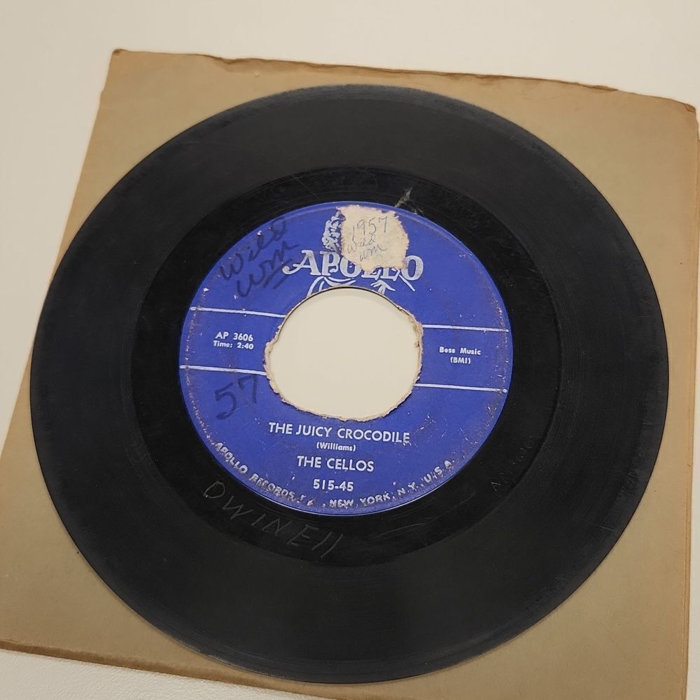 The Cellos Under Your Spell The Juicy Crocodile 45 RPM Vinyl Record Vintage
